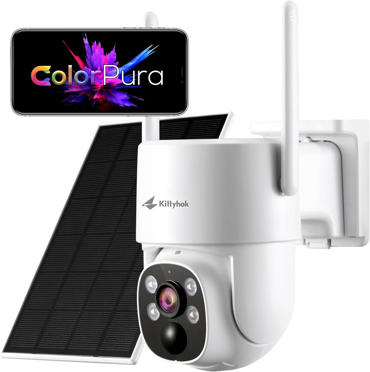 PTZ Solar Security Camera Outdoor Wireless