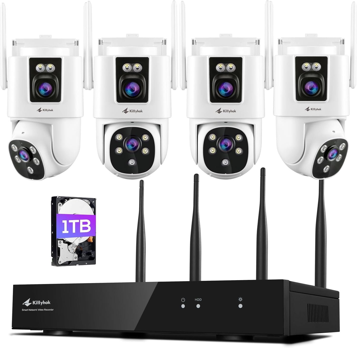 Dual Lens Wireless Security Camera System