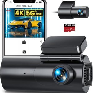 GKU Dash Cam Front and Rear Camera