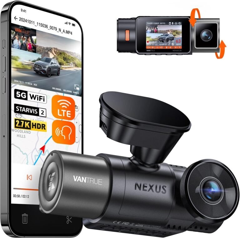 Vantrue N2X 2.7K Uber Dash Cam Front and Inside