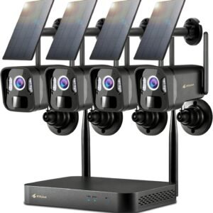 Solar Security Cameras Wireless Outdoor System