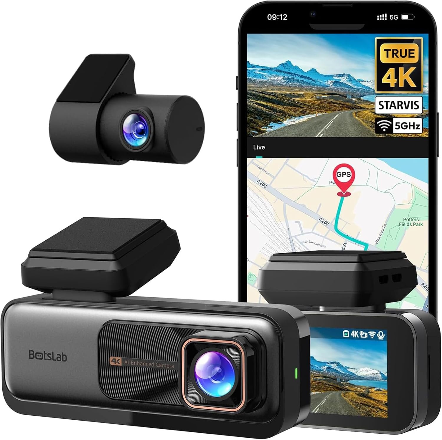 4K Dash Cam Front and Rear