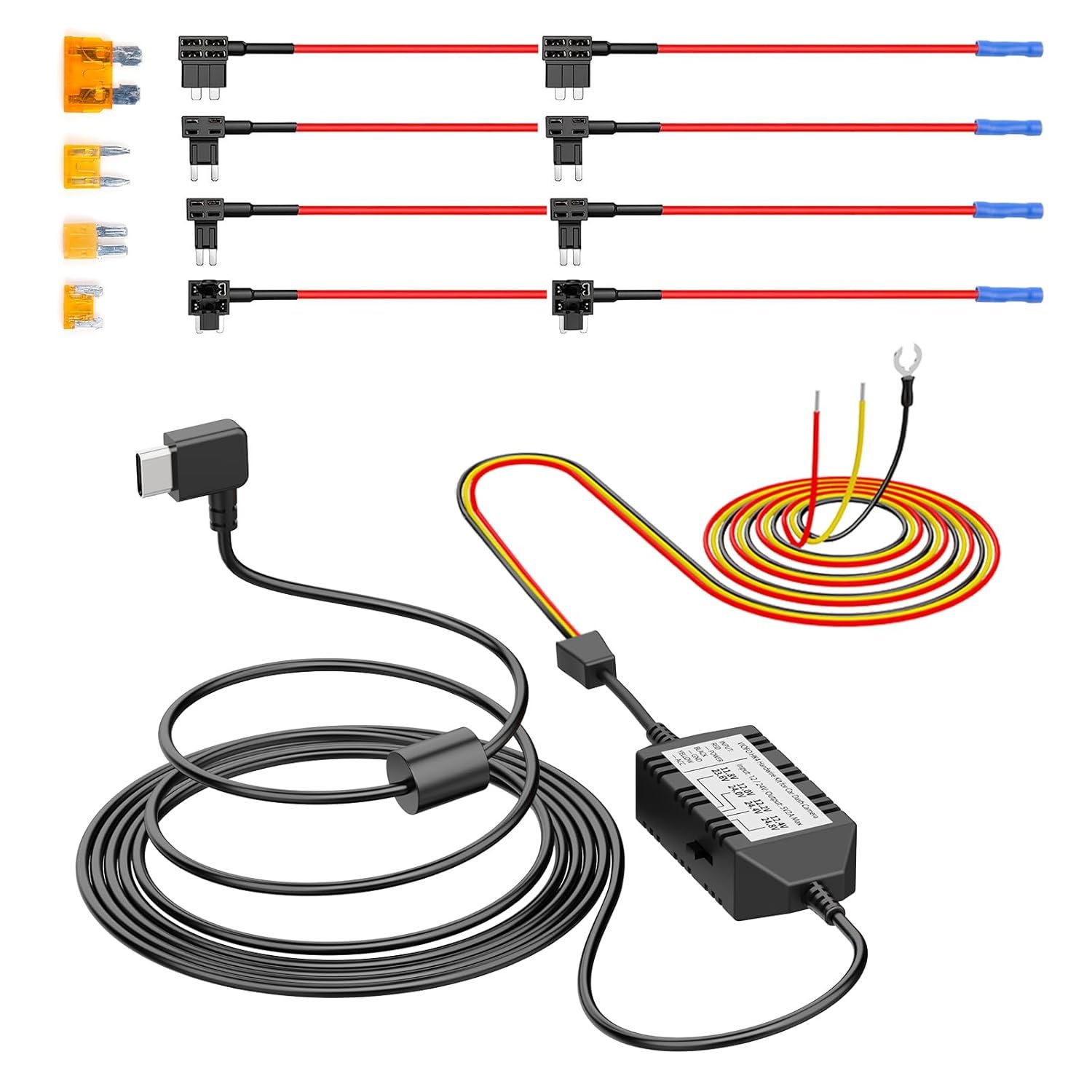 VIOFO HK4 Hardwire Kit with 8pcs Full Set Circuit Fuse Tap