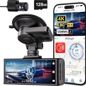 REDTIGER 4K Dash Cam Front and Rear
