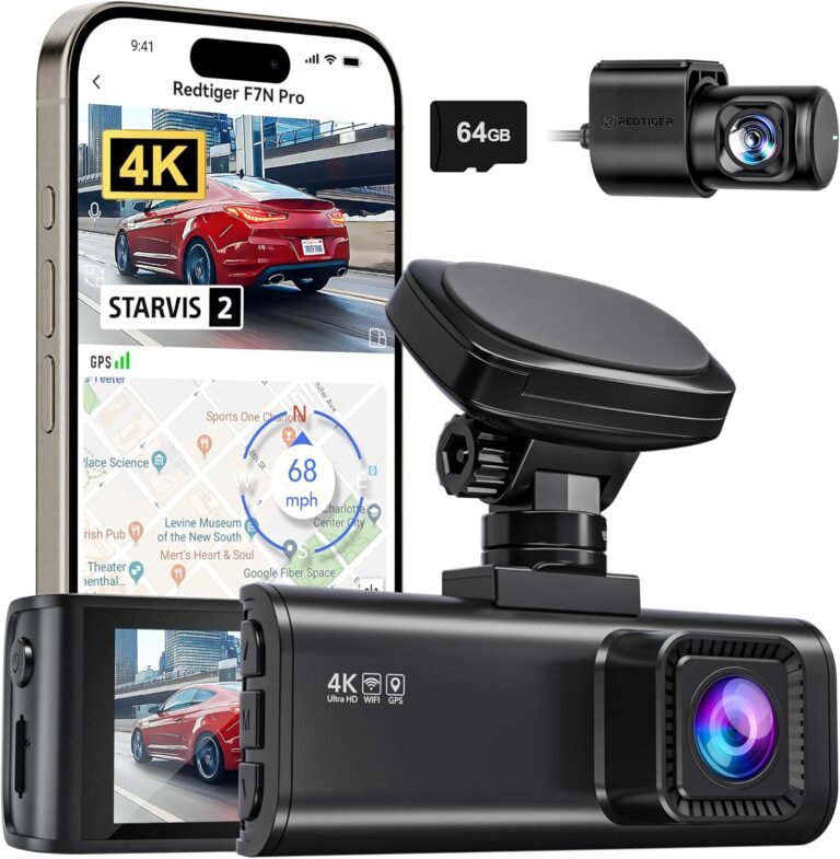 REDTIGER 4K Dash Cam Front and Rear